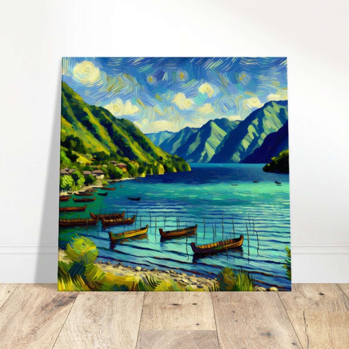 Lake Atitlan Tranquility, Impressionism Wall Art Print