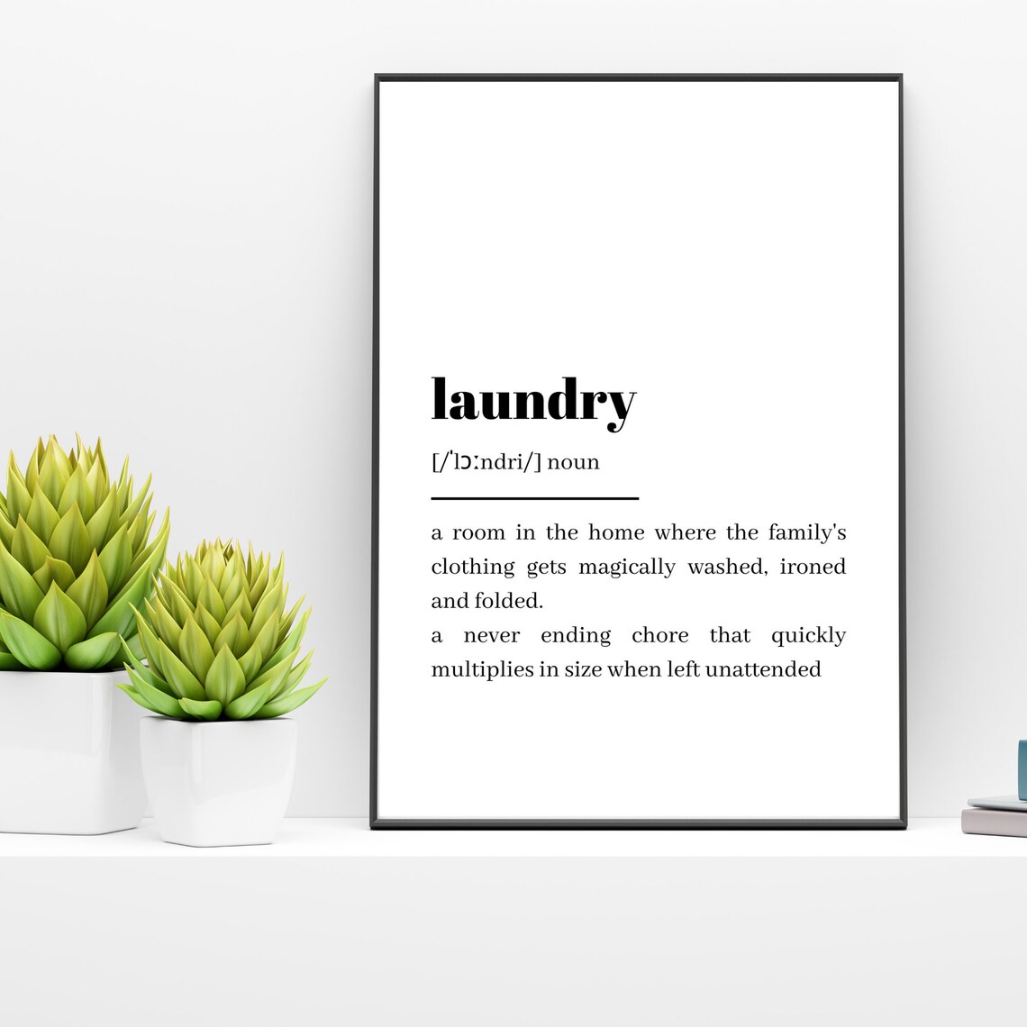 Laundry Definition Minimalist Quote Art Print - Image 2