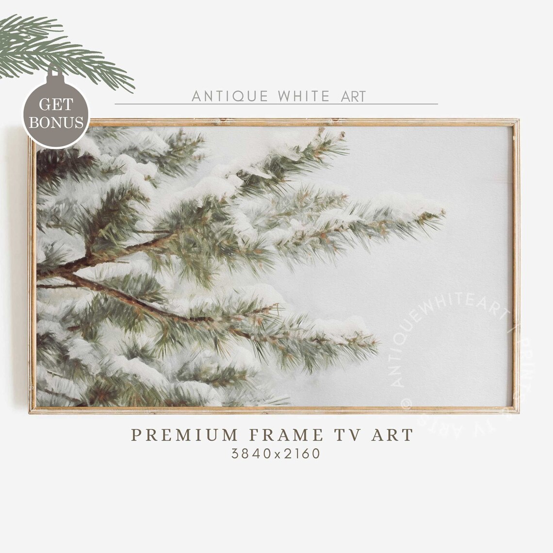 Christmas Tree Farmhouse Christmas Art Print