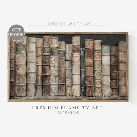 Still Life With Books Vintage Oil Painting Art Print