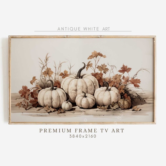 Thanksgiving Pumpkins Painting Art Print, Holiday Decor