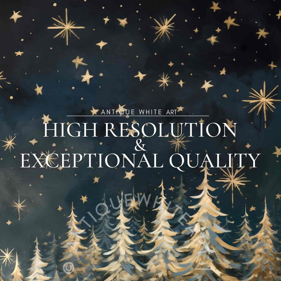 New Year Frame Tv Art Winter Art For Tv Starlight Night Holiday Rustic Farmhouse Decor Year End Party Tv Art New Years Tv Art Wa53 - Image 4