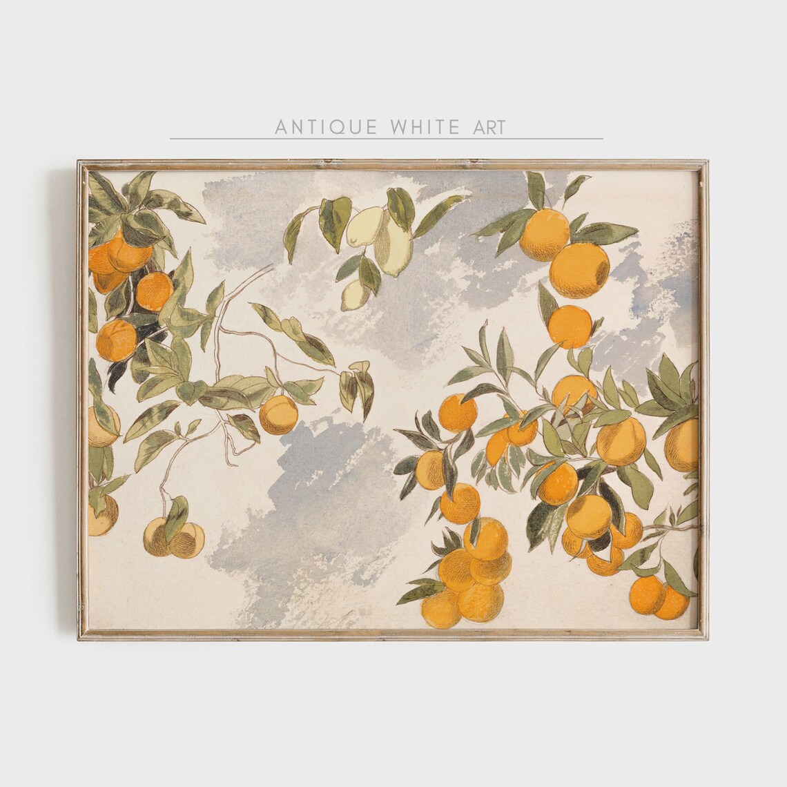 Spanish Kitchen Orange Painting Bright Vintage Kitchen Decor Art Print S10 - Image 2