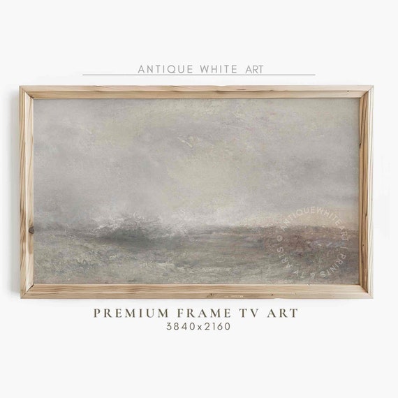Abstract Seascape Frame Tv Art Textured Painting Vintage Modern Tv Art Neutral Aesthetic Screensaver Tv364