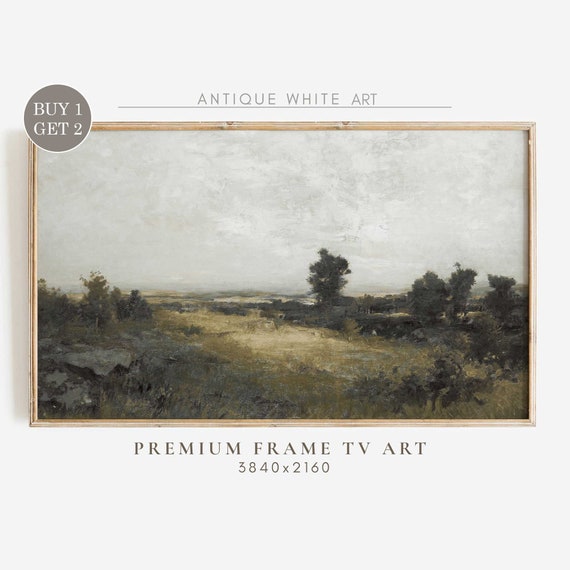 Frame Tv Art Farmhouse Tv Art Neutral Field Landscape Vintage Country Field Painting Frame Tv Art Tv52