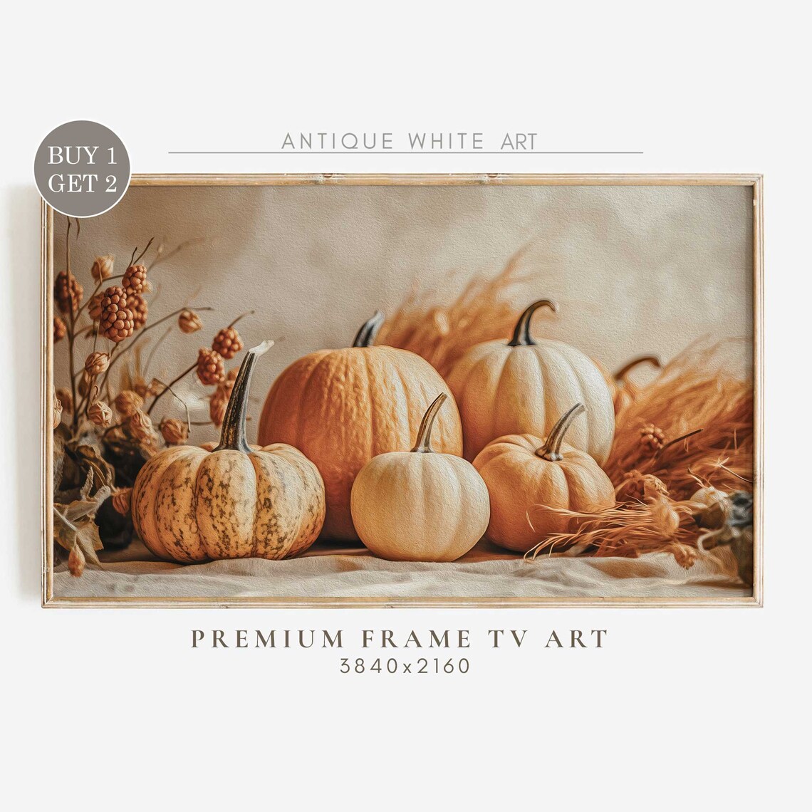 Pumpkin Painting Instant Fall Art Poster