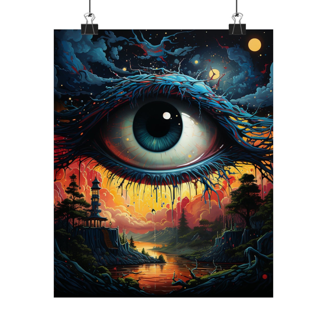Eye Of Mother Nature Art Print, Trippy Spiritual Art - Image 2