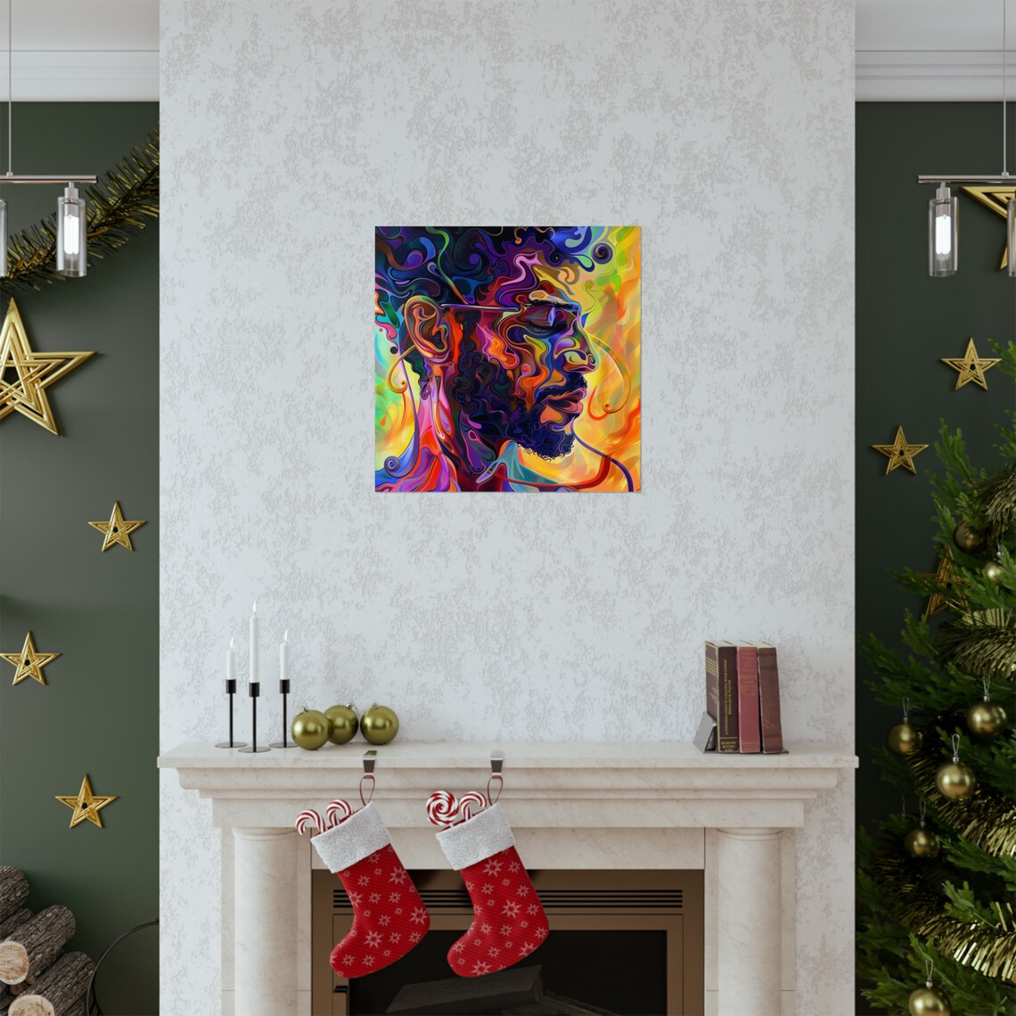 Moody Man Poster, Deep Thought Profile Art - Image 2