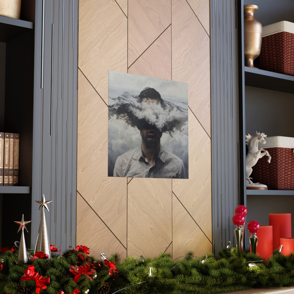 Down In The Clouds - Abstract Portrait Poster - Image 3