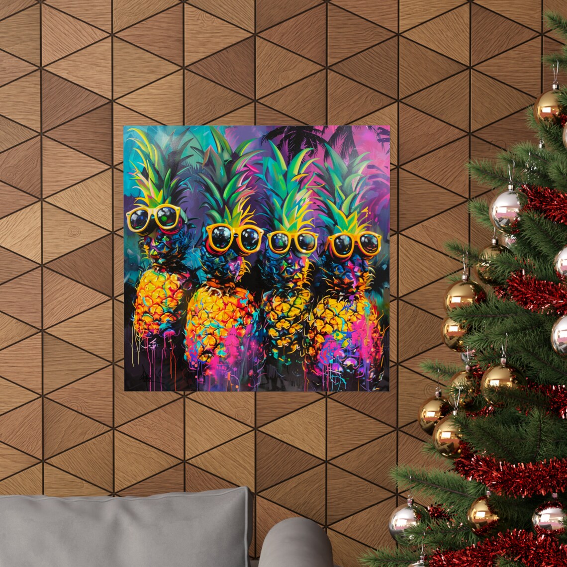 Pineapple Squad, Abstract Funny Pineapple Poster - Image 4