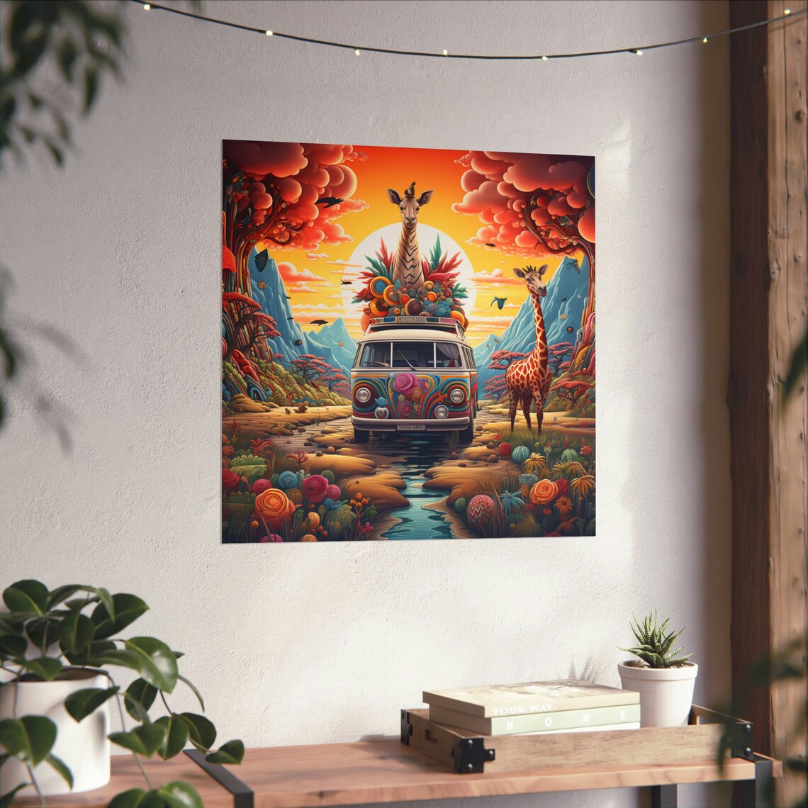 Royal Giraffe Coming Through, Safari Adventure Poster