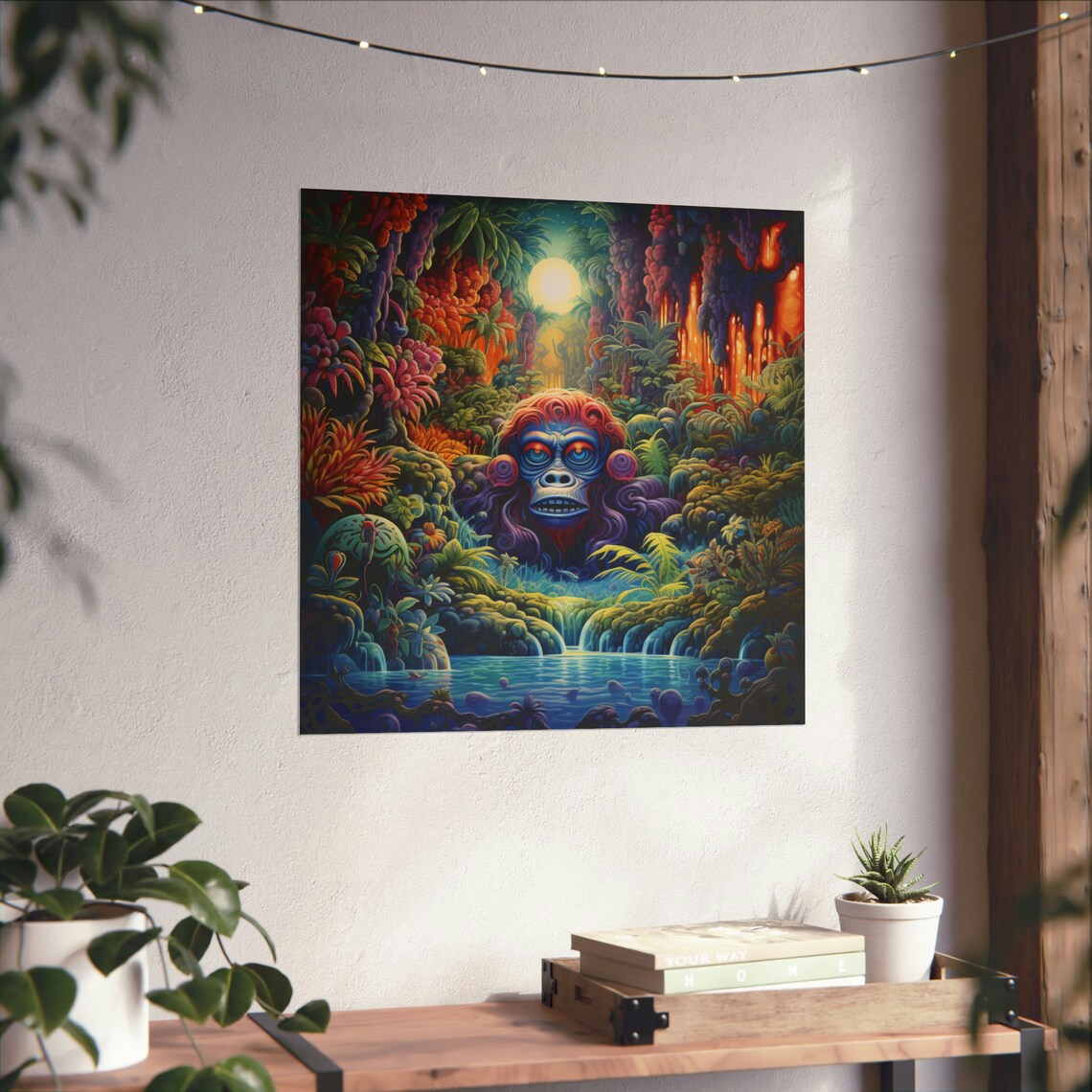 Forest Dweller Monkey Poster, Tropical Paradise