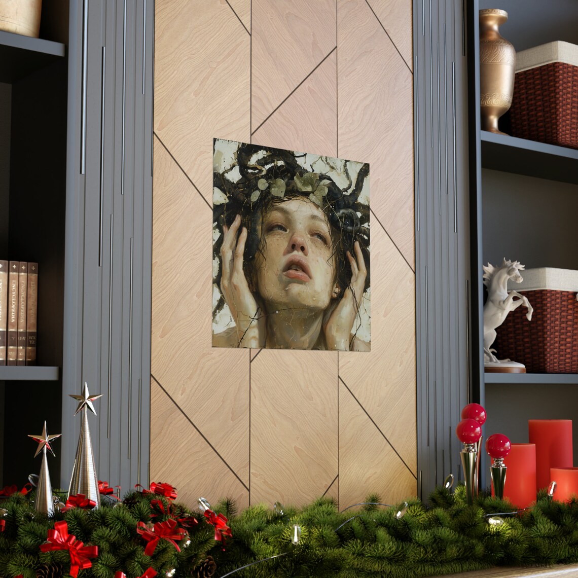Entangled Overgrowth Girl, Nature Portrait Poster - Image 3