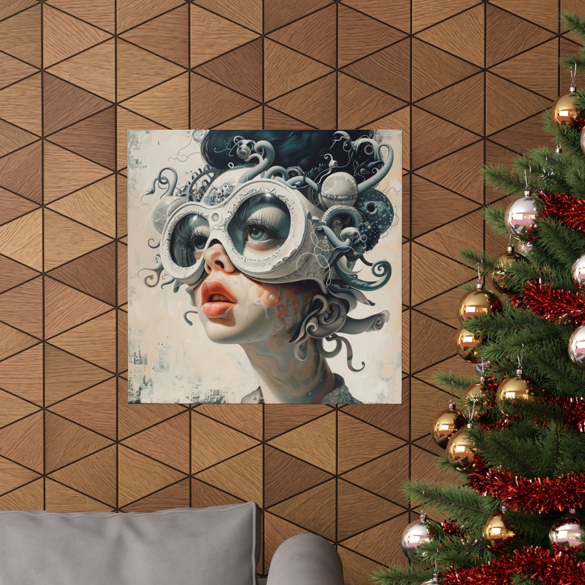 Serenity Girl, Futuristic Girl With Glasses Art Print - Image 4