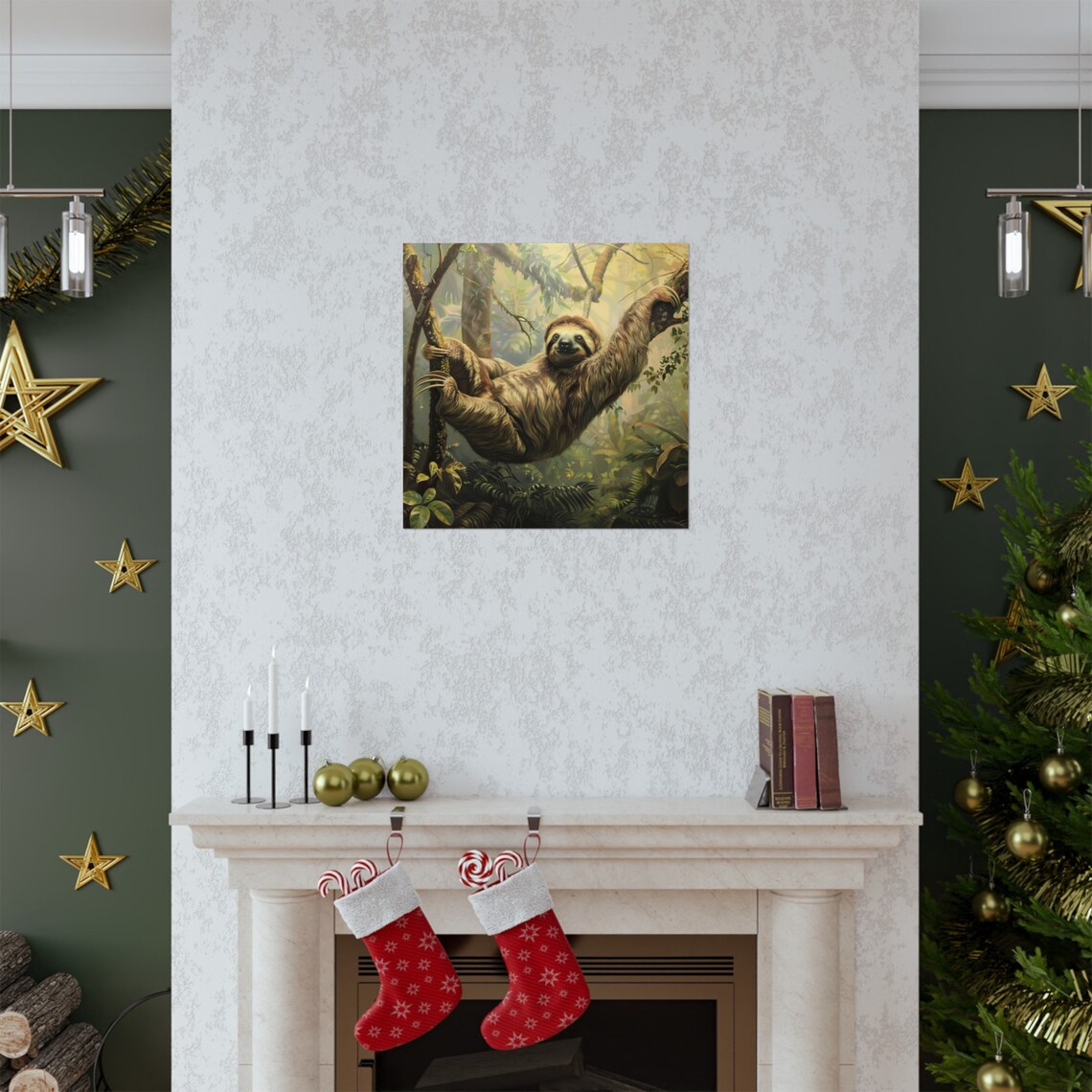 Sloth Swinging From The Trees, Funny Jungle Poster - Image 2