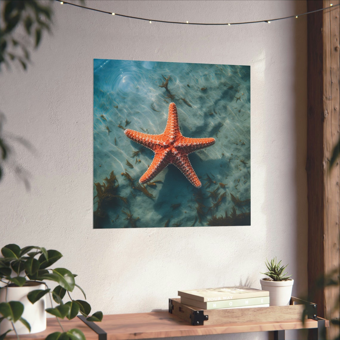 Lonely Starfish, Ocean Life Nursery Decor Poster - Image 2