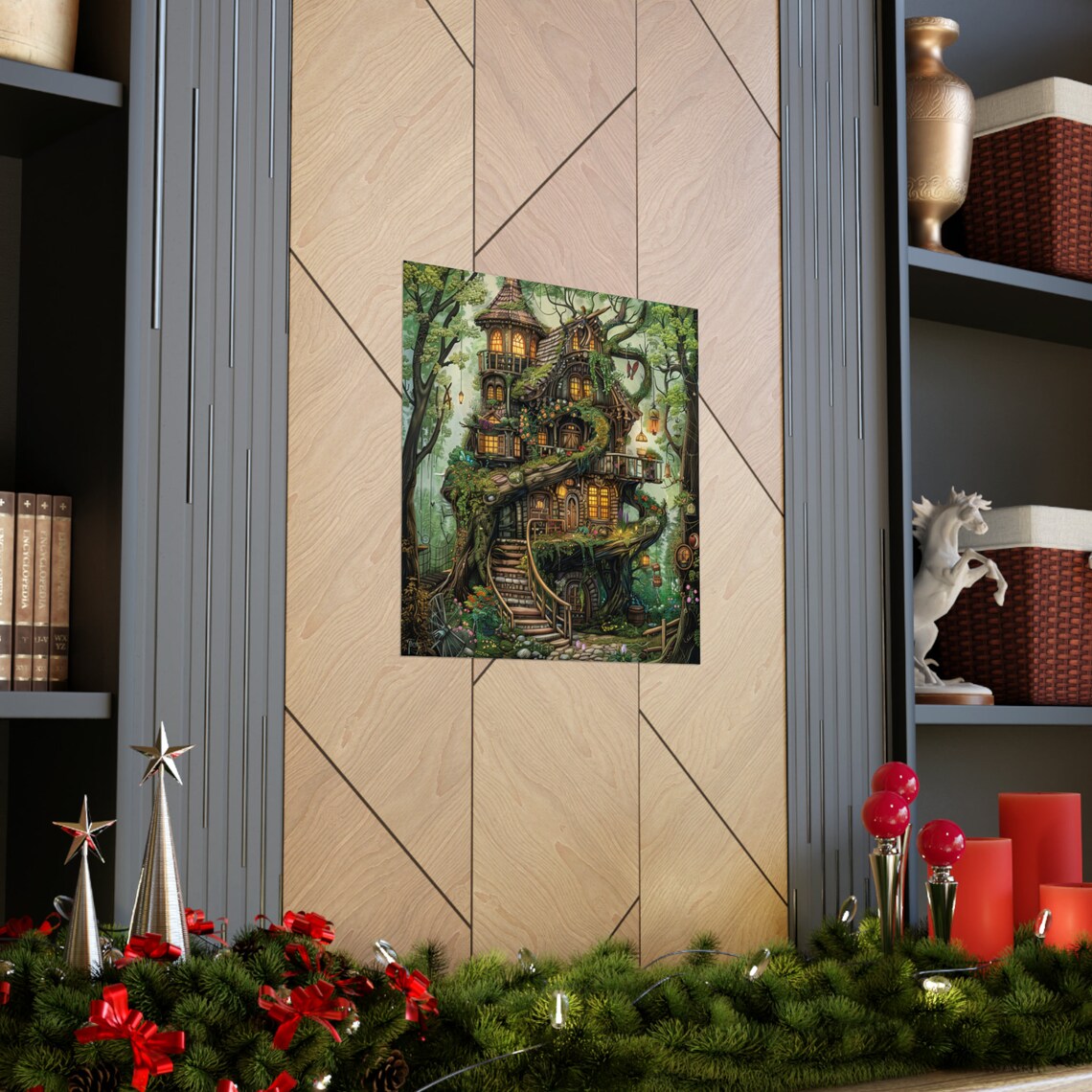 Fairy Garden Mansion, Magical Woods Art Print - Image 4