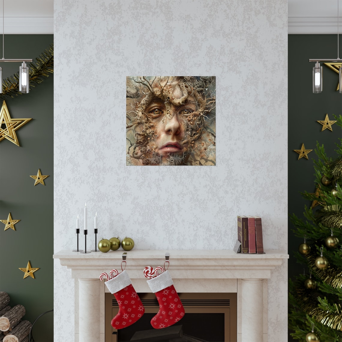 Tree Man Portrait - Surreal Nature Wall Art - Image 2