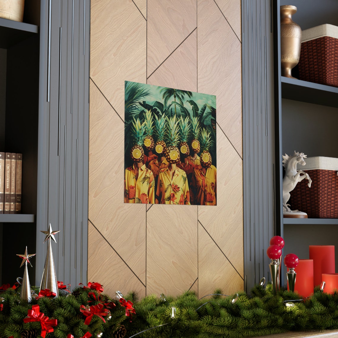 Citrus Squad Poster, Abstract Pineapple Art - Image 4