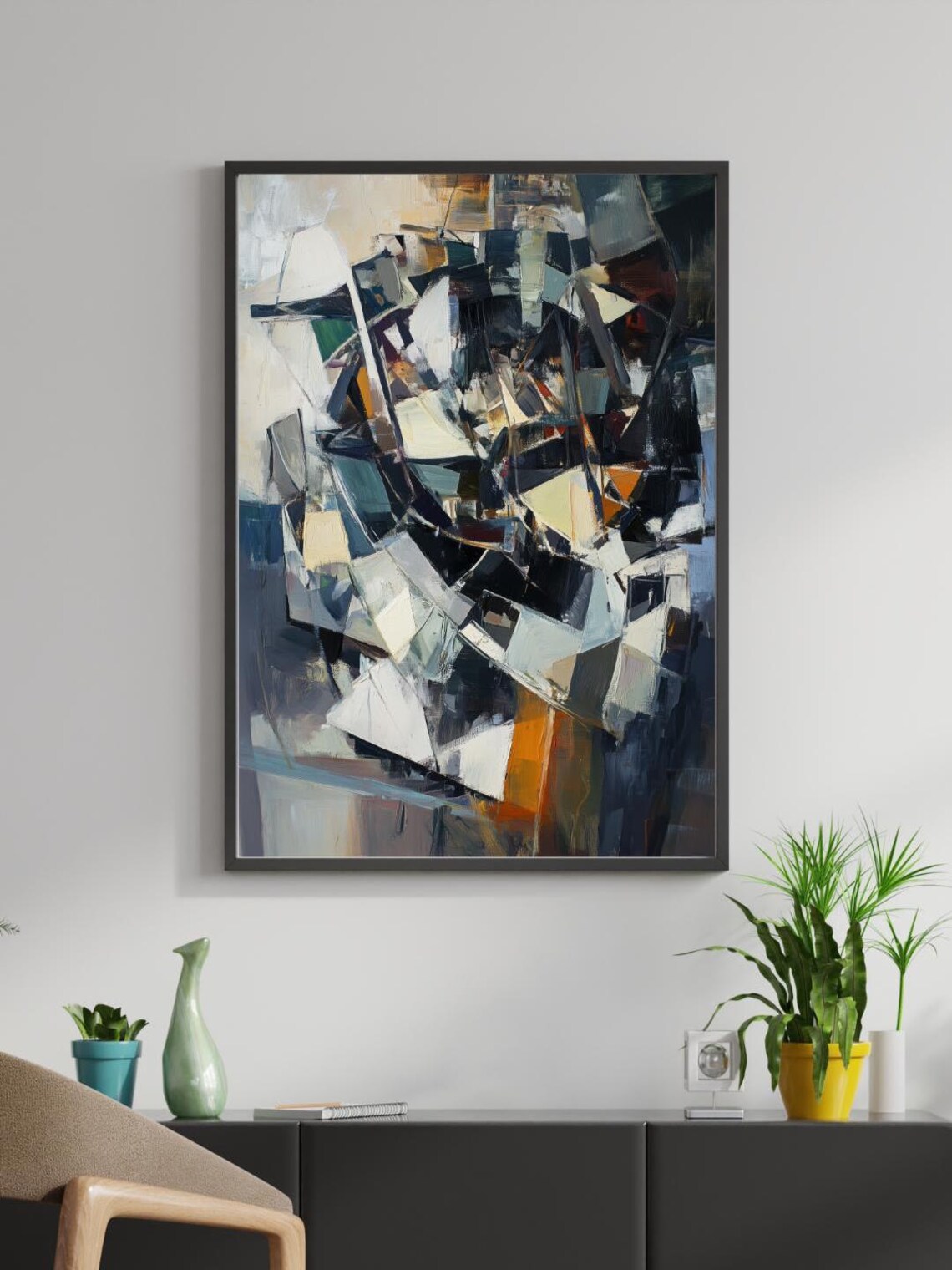 Fractured Balance Moody Abstract Wall Decor - Image 5