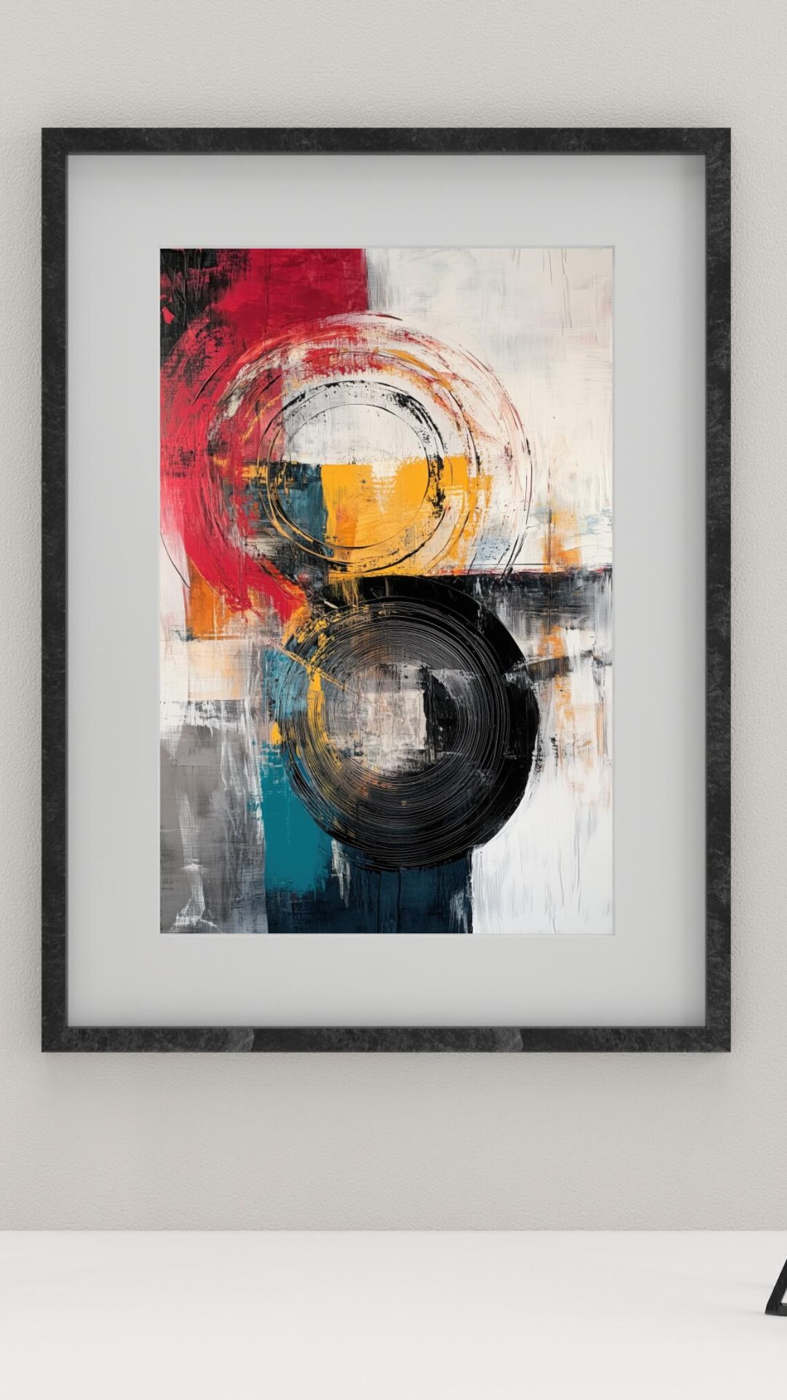 Geometric Abstract Circle Art Print, Modern Decor - Image 5