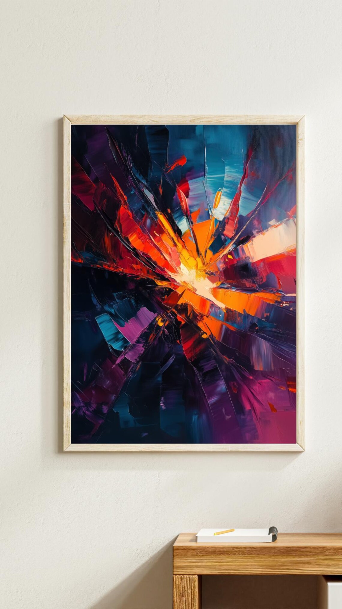 Color Burst Abstract Art, Dynamic Explosion Painting - Image 5
