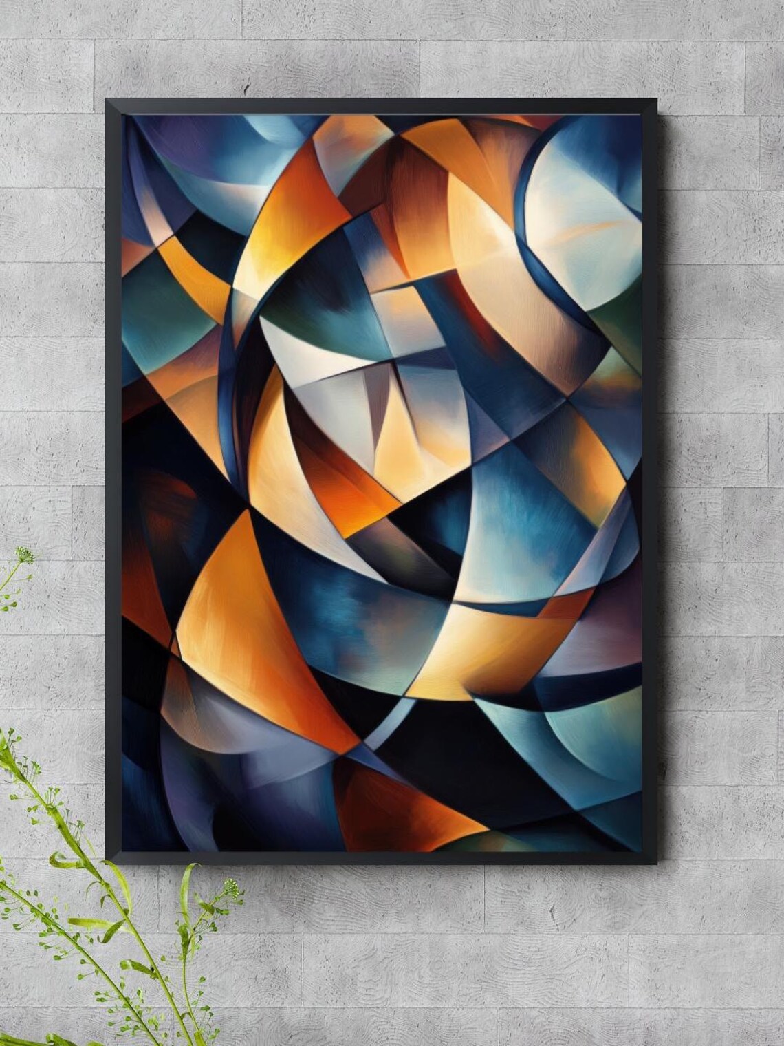 Curved Symphony Abstract Geometric Art Print - Image 4