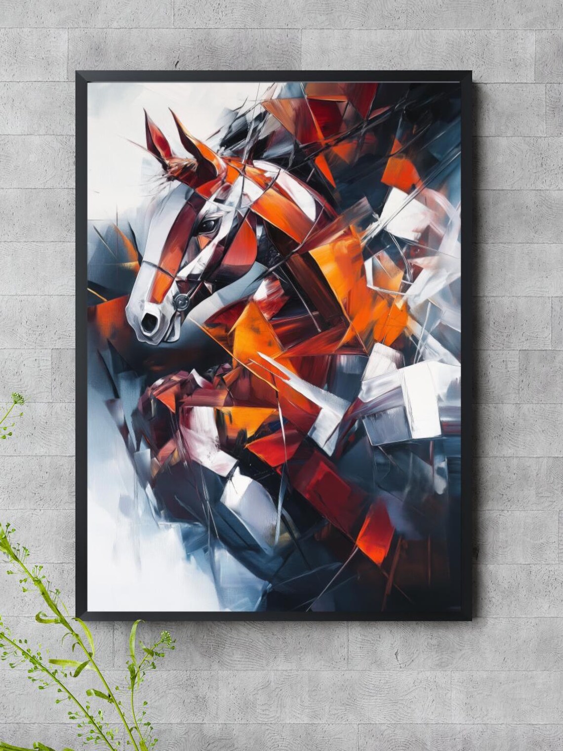 Abstract Horse, Dynamic Cubist-Inspired Art Print - Image 5