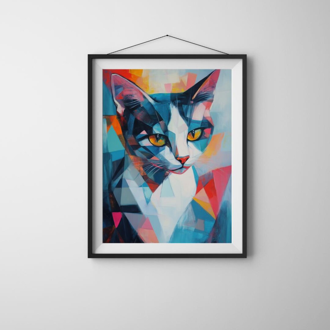 Prism Eyes Abstract Geometric Cat Portrait - Image 5