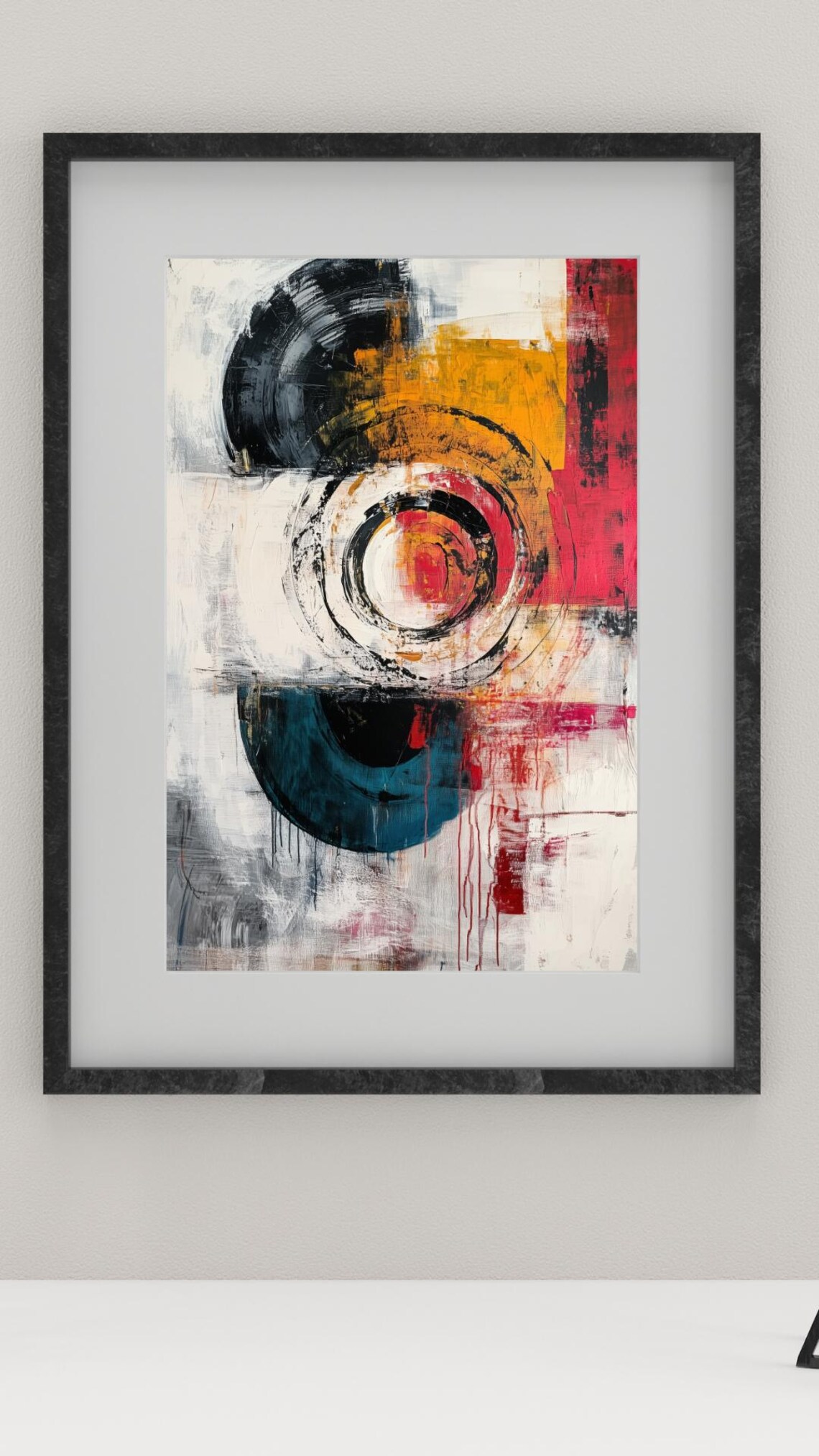 Bold Abstract Circles, Modern Urban Expressionist - Image 3