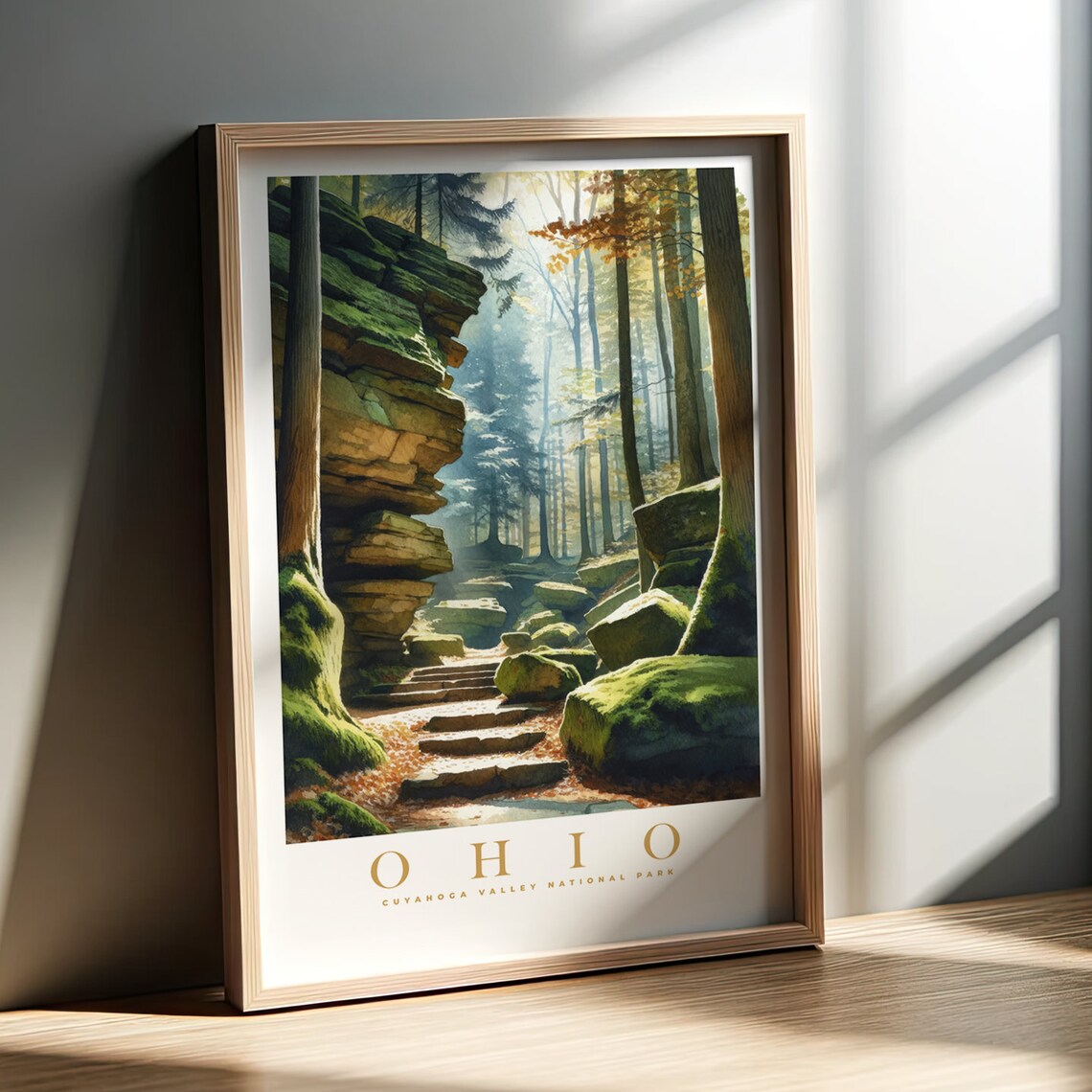 Ohio Watercolor Print, Cuyahoga Valley National Park