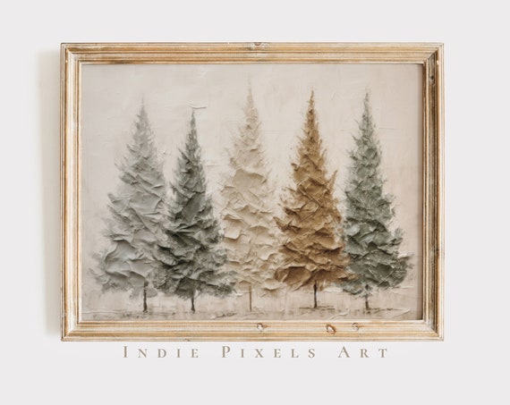 Primitive Pine Trees - Rustic Fall Lodge Landscape