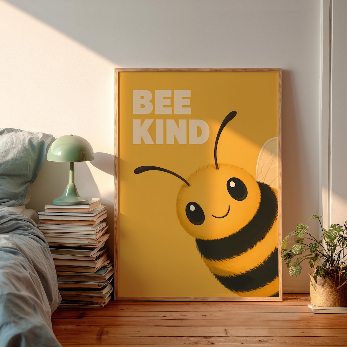 Bienen Poster, Bee Kind Nursery Art Print