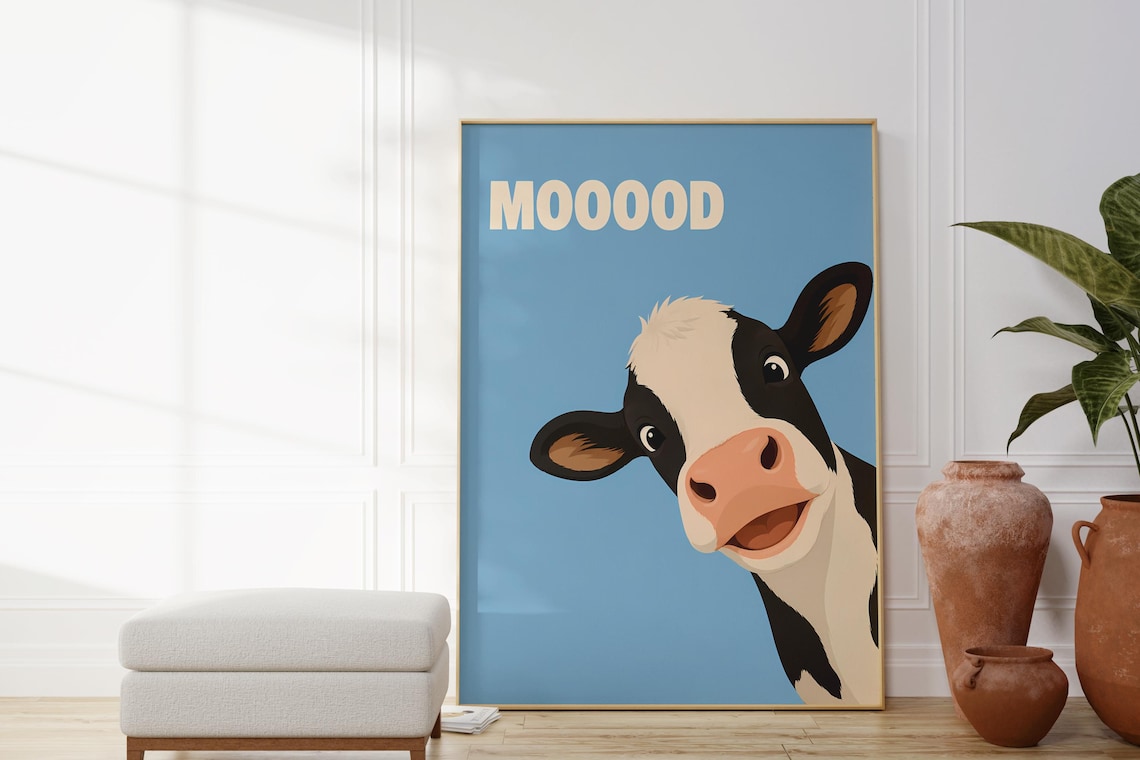 Kuh Poster, Lustiges Tierposter