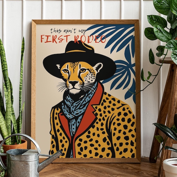 This Aint My First Rodeo Cowboy Wildcat Coat Funny Humor Poster