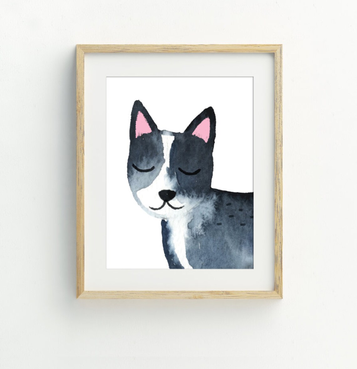 French Bulldog Boston Terrier Minimalist Wall Art Print - Image 2