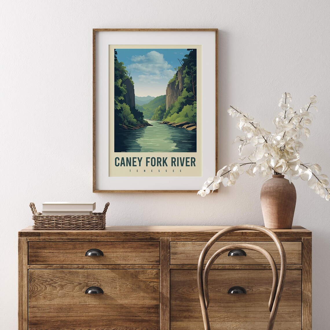 Caney Fork River Tennessee Travel Poster, River Decor - Image 2