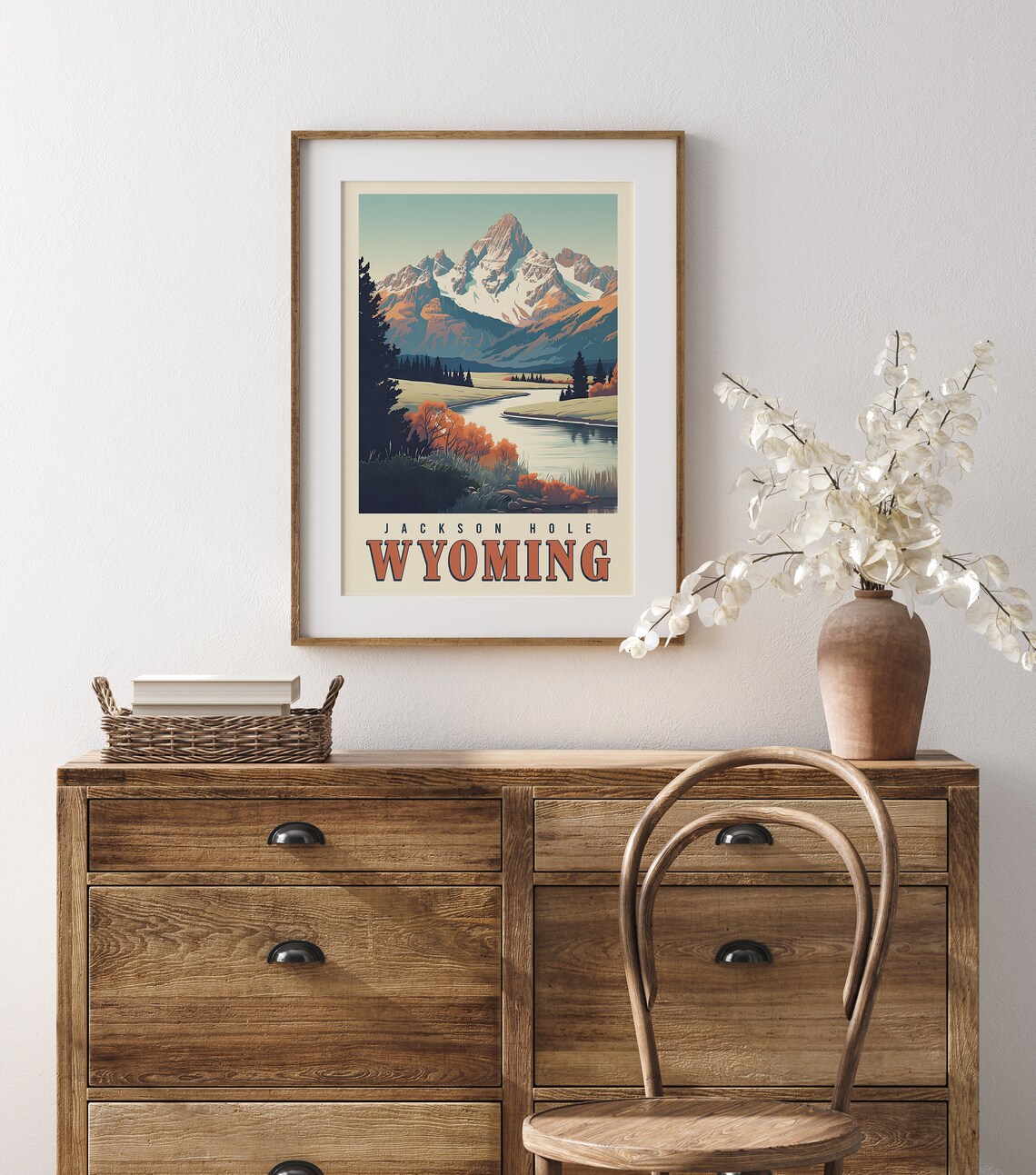 Jackson Hole Wyoming Vintage Travel Poster, Wall Art - Image 2