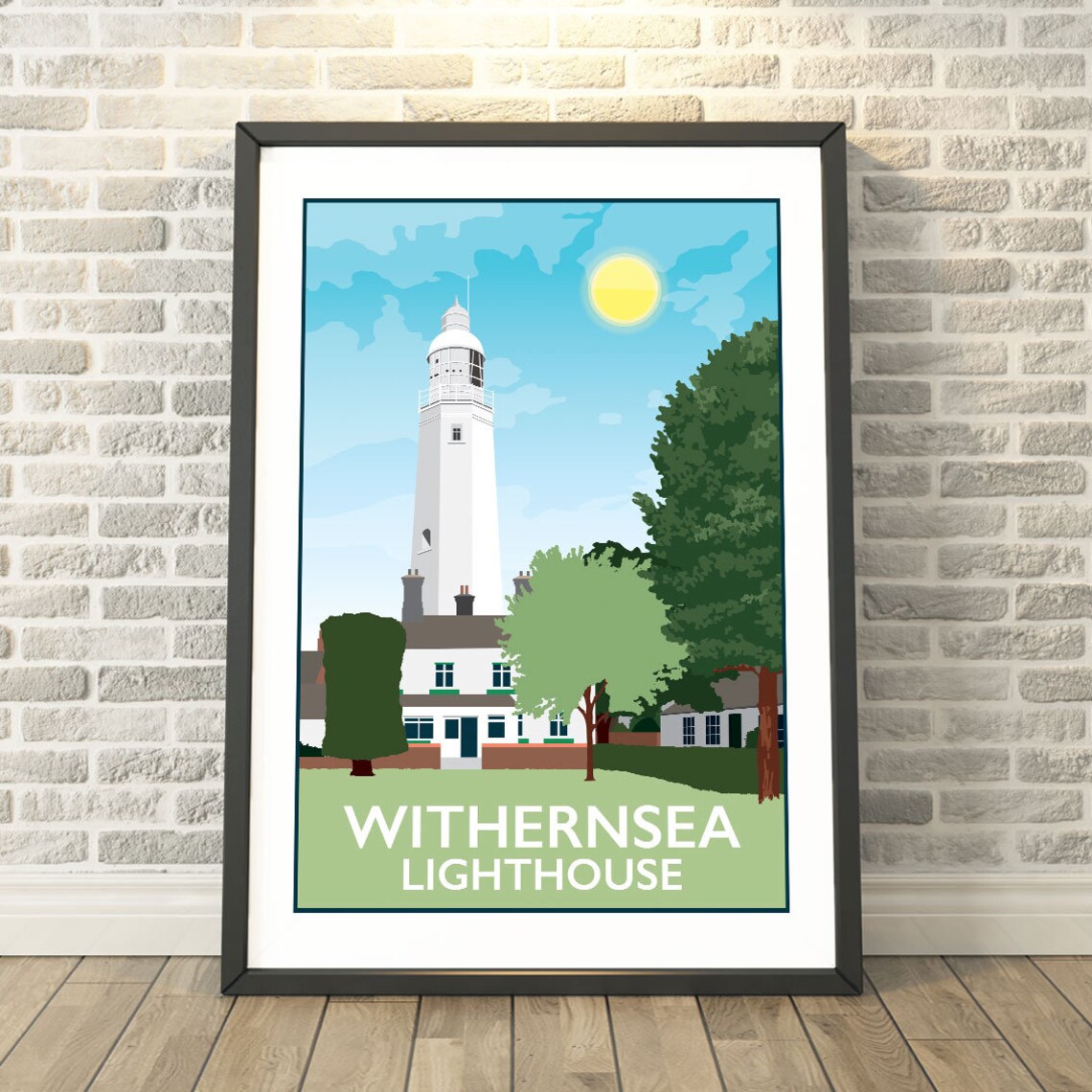 Withernsea Lighthouse Yorkshire Travel Poster