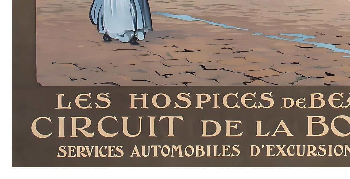 Burgundy Beaune Hospices Medieval Roof Vintage Travel Poster - Image 2