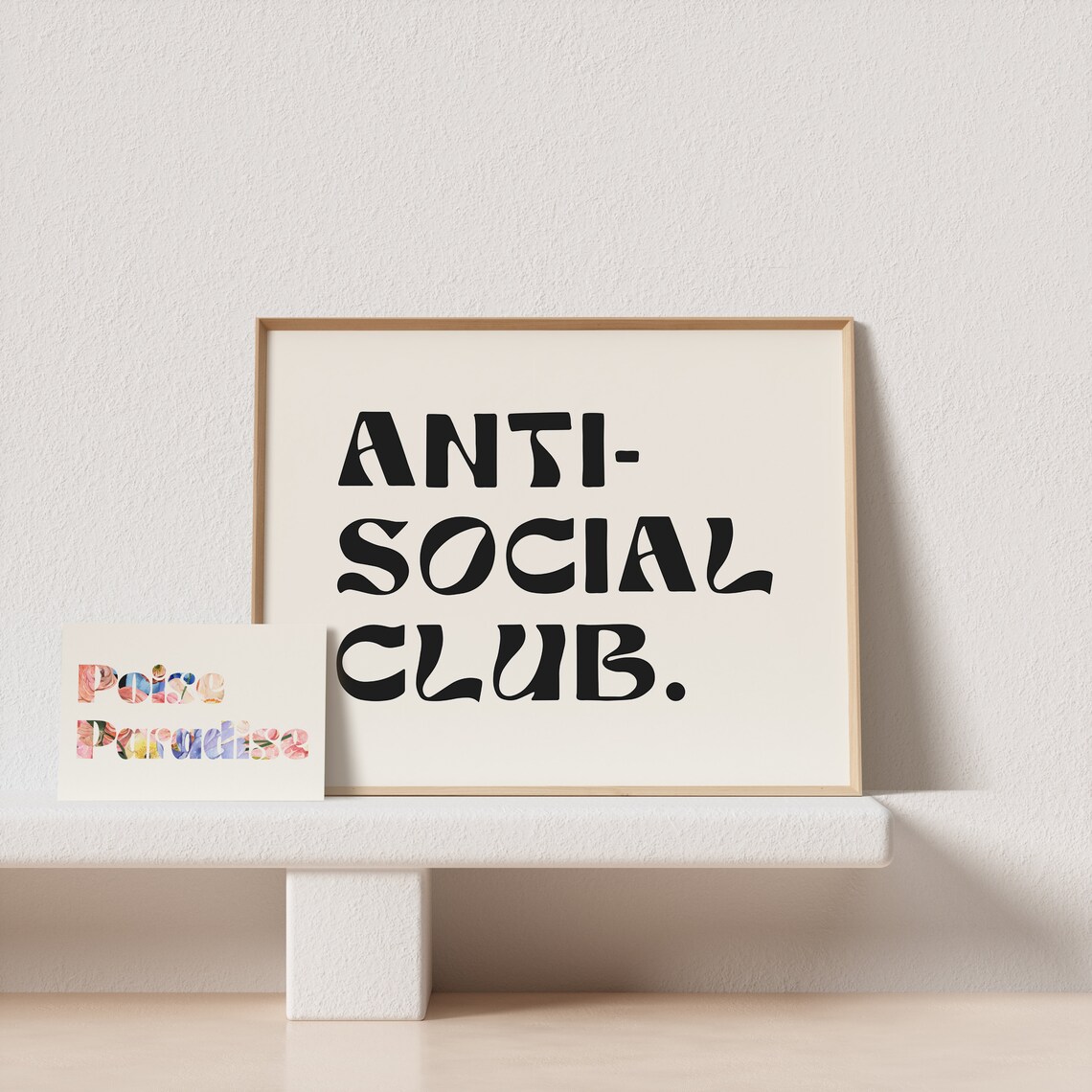 Anti Social Club Retro Typography Art Print - Image 4