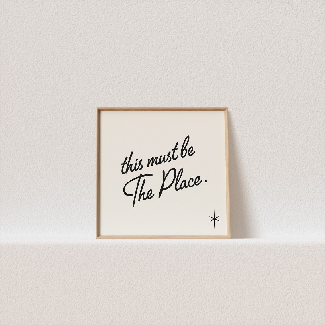 This Must Be The Place 50s Typography Poster