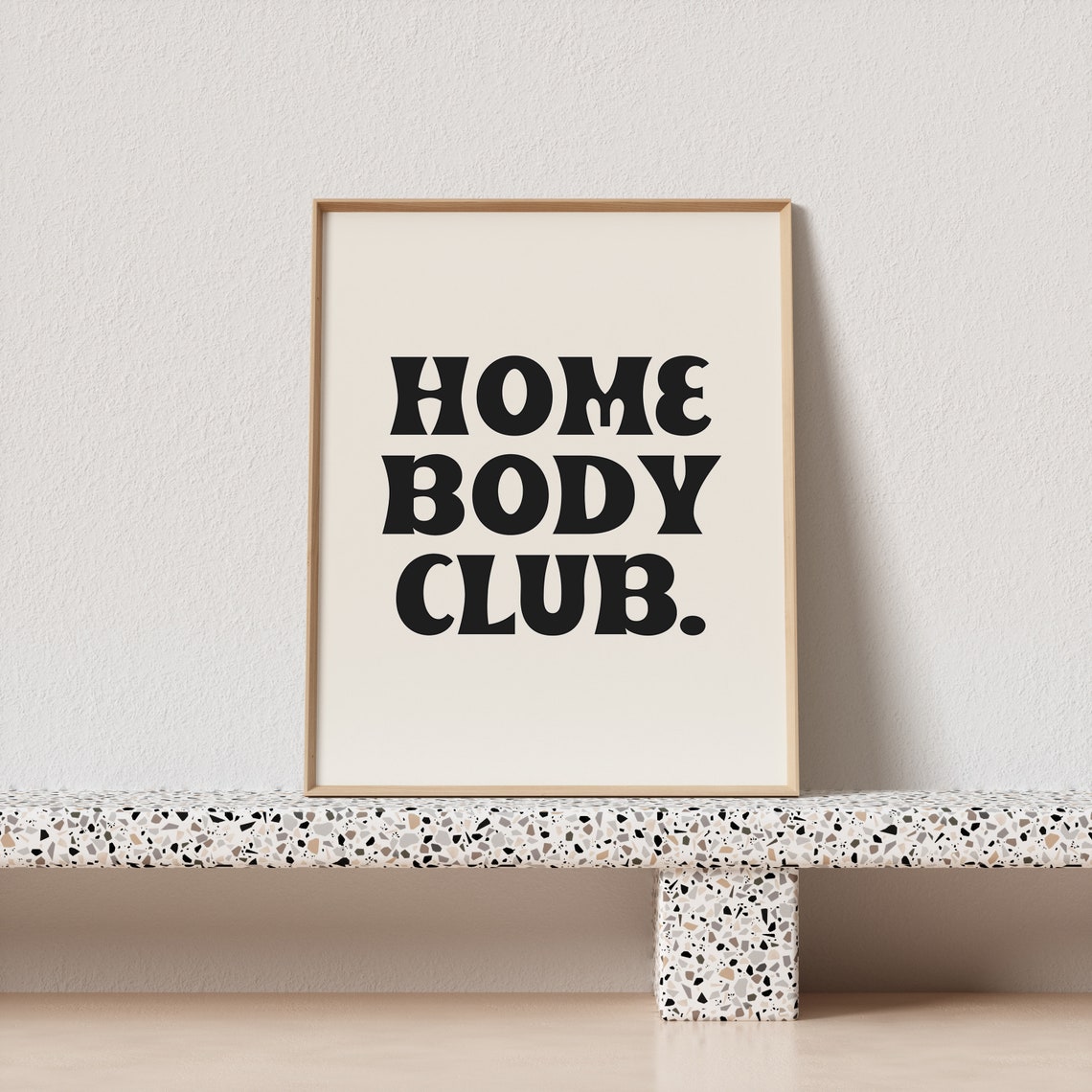 Home Body Club Groovy Bold Typography Cozy Retro Night In Poster - Image 3