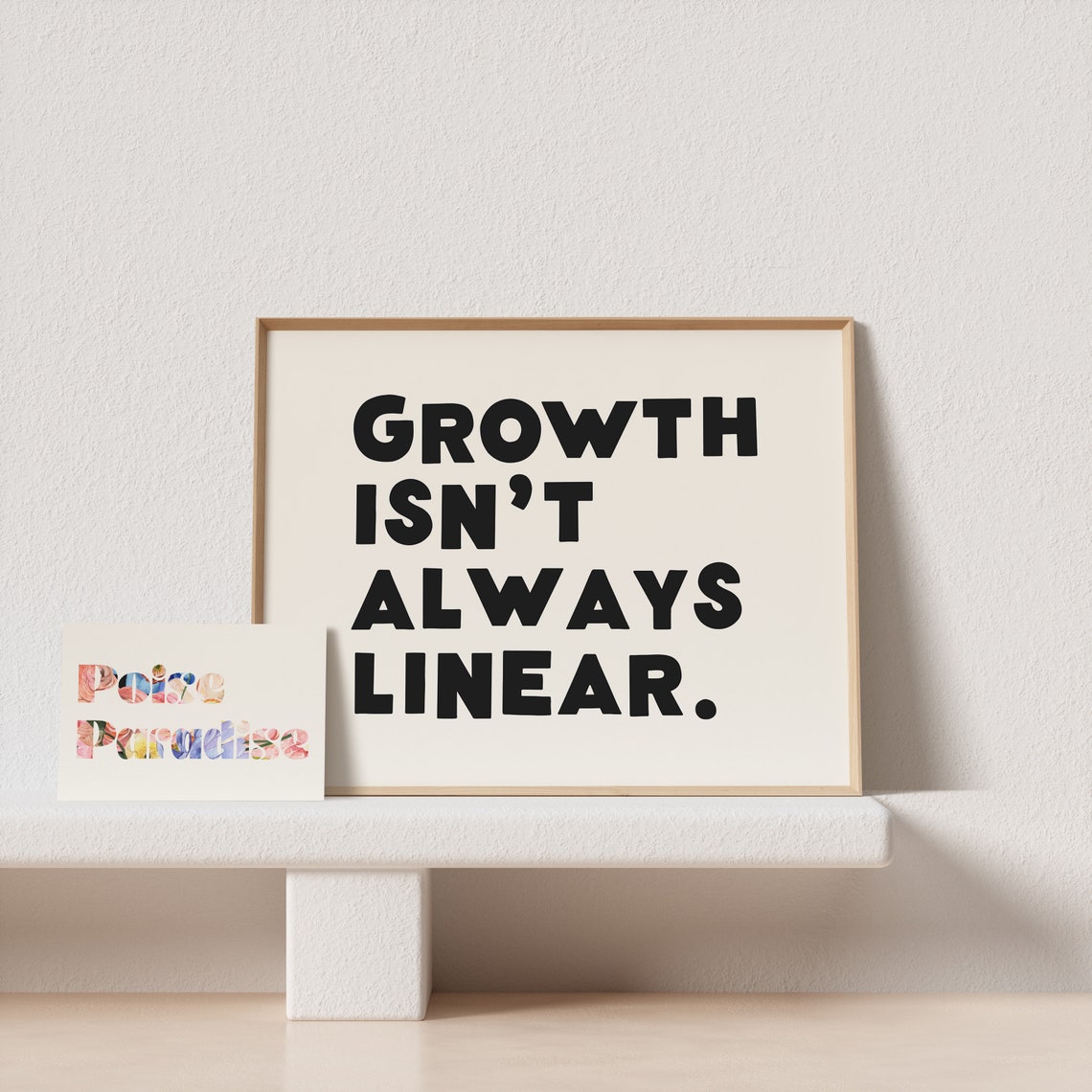 Growth Isnt Always Linear Bold Encouragement Quote Poster For Offices - Image 4