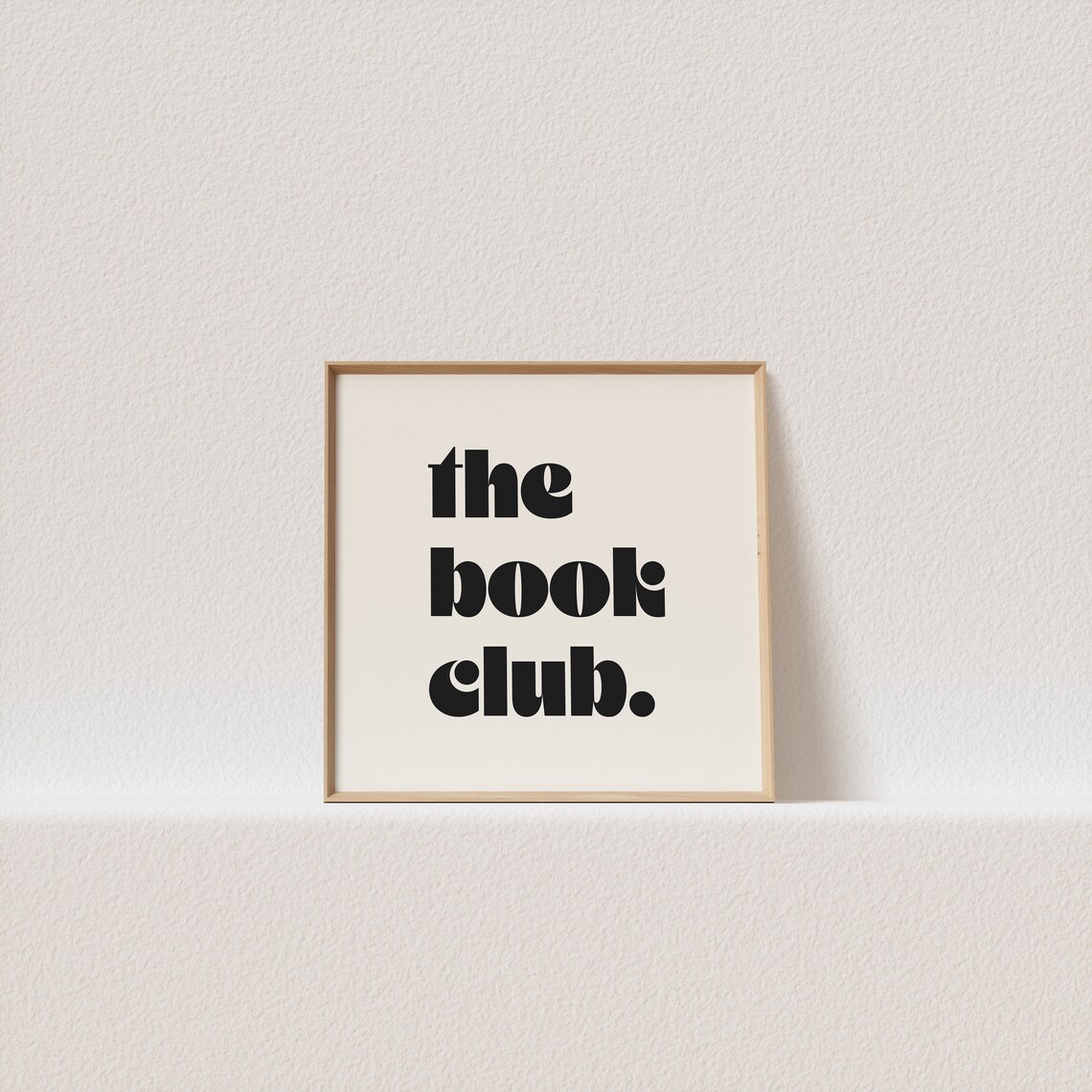 The Book Club Retro Typography Art Print