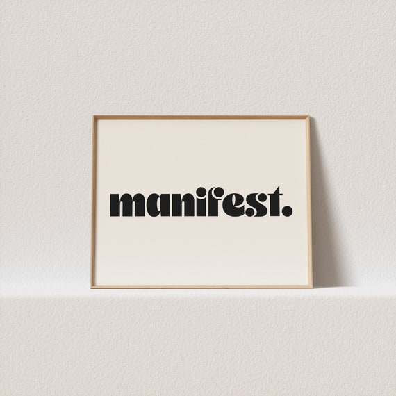 Horizontal Retro Poster Manifest Stunning Typography Must Have For Your Gallery Wall A Click Away To Be Yours Forever