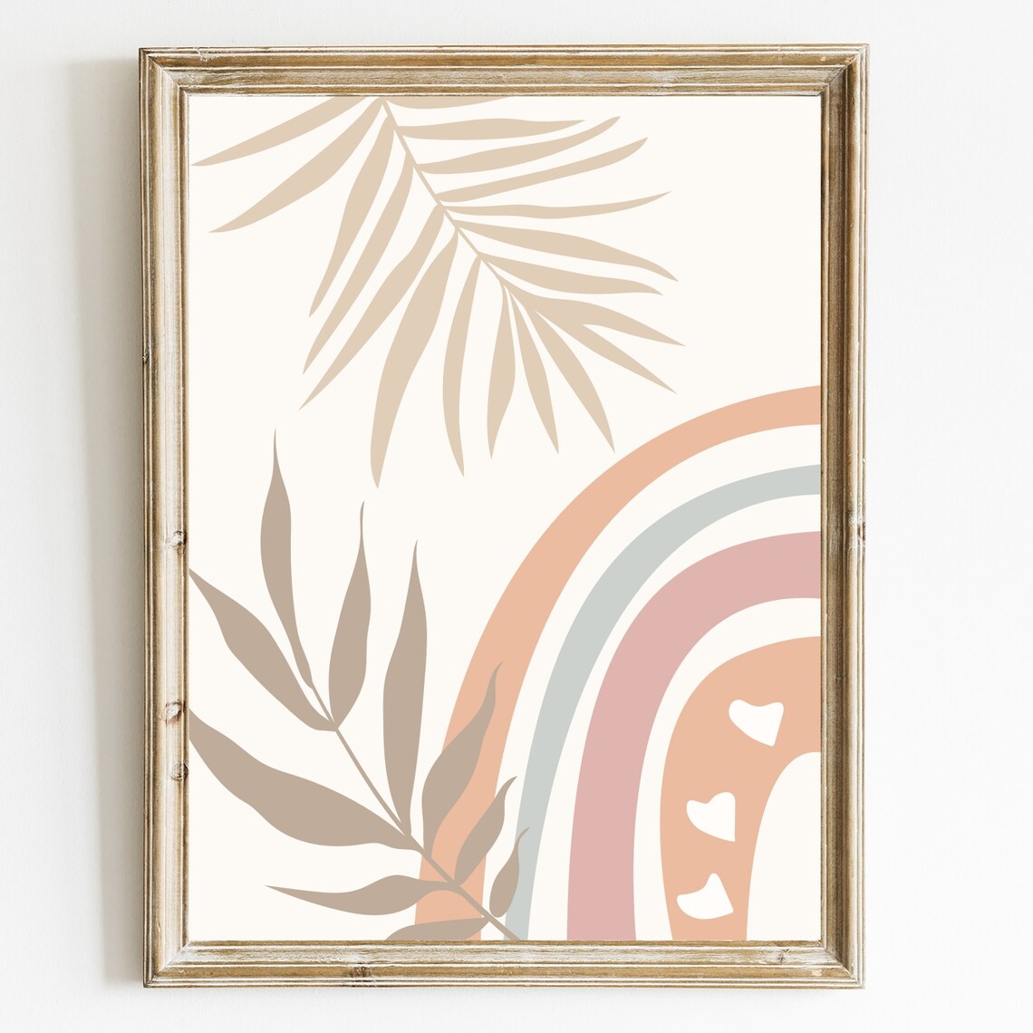 Boho Rainbow Mid-Century Modern Wall Art