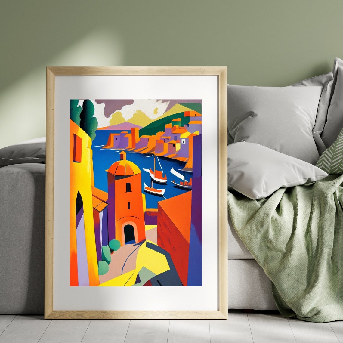 Colourful Abstract Wall Art Mattisse Landscape Wall Art Living Room Abstract Home Decor Matisse Vibrant Wall Decor - Image 3