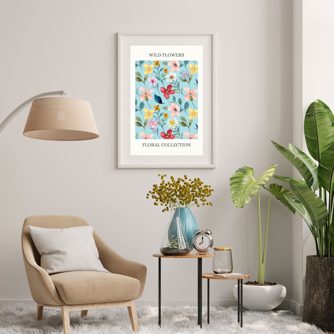 Wild Flowers Watercolor Botanical Floral Collection Garden Poster - Image 2