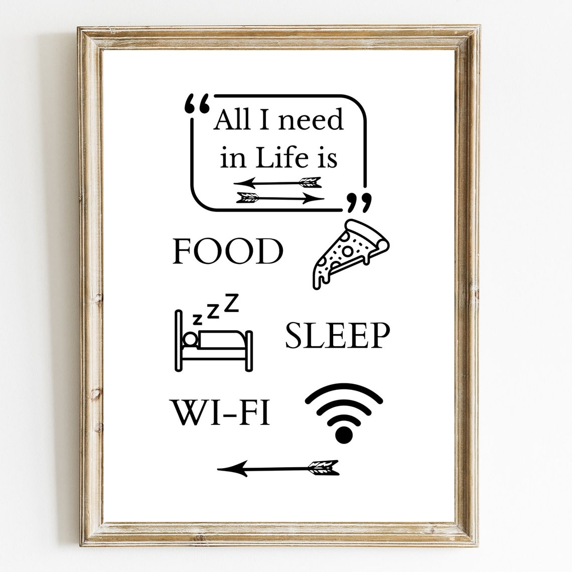 Wifi Funny Quotes For Home Teen Girl Bedroom Print Teen Girl Wall Decor Dorm Room Wall Art Quote Black And White